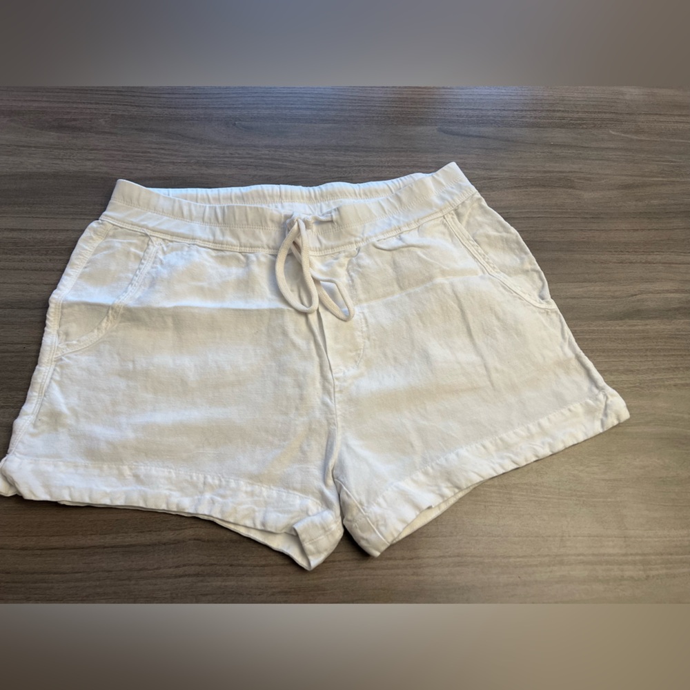 James Perse Tie Waist  White Shorts